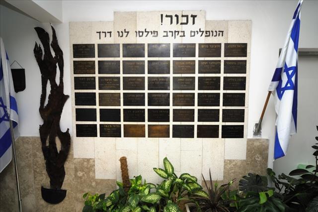 קיר הנצחה לבוגרי תיכון עירוני א' שנפלו במערכות ישראל - באר שבע