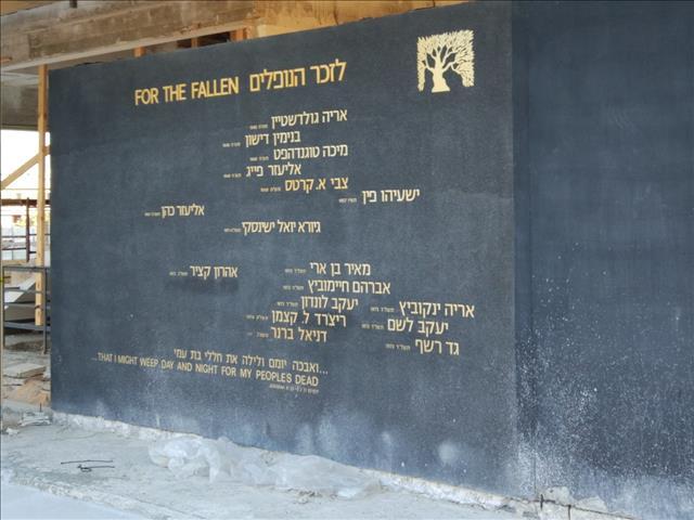 קיר הנצחה לנופלים ממכון ויצמן - רחובות