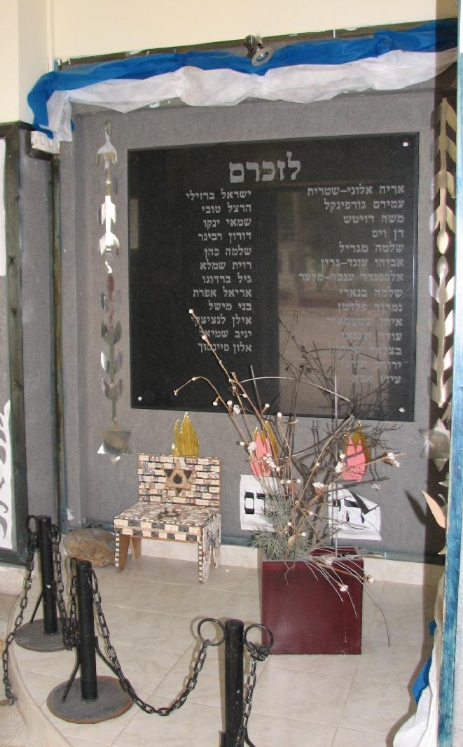 פינת הנצחה לנופלים מבית ספר יסודי מגינים - חיפה