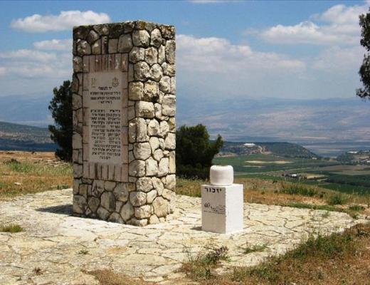 אנדרטה לזכר לוחמי פלמ"ח בקיבוץ מלכיה שנפלו בקרב הראשון באזור - מלכיה