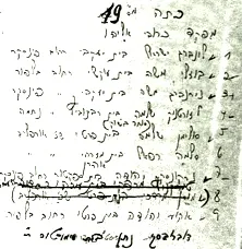 מפקד כיתה בהגנה - רשימת פיקודיו בכתב ידו